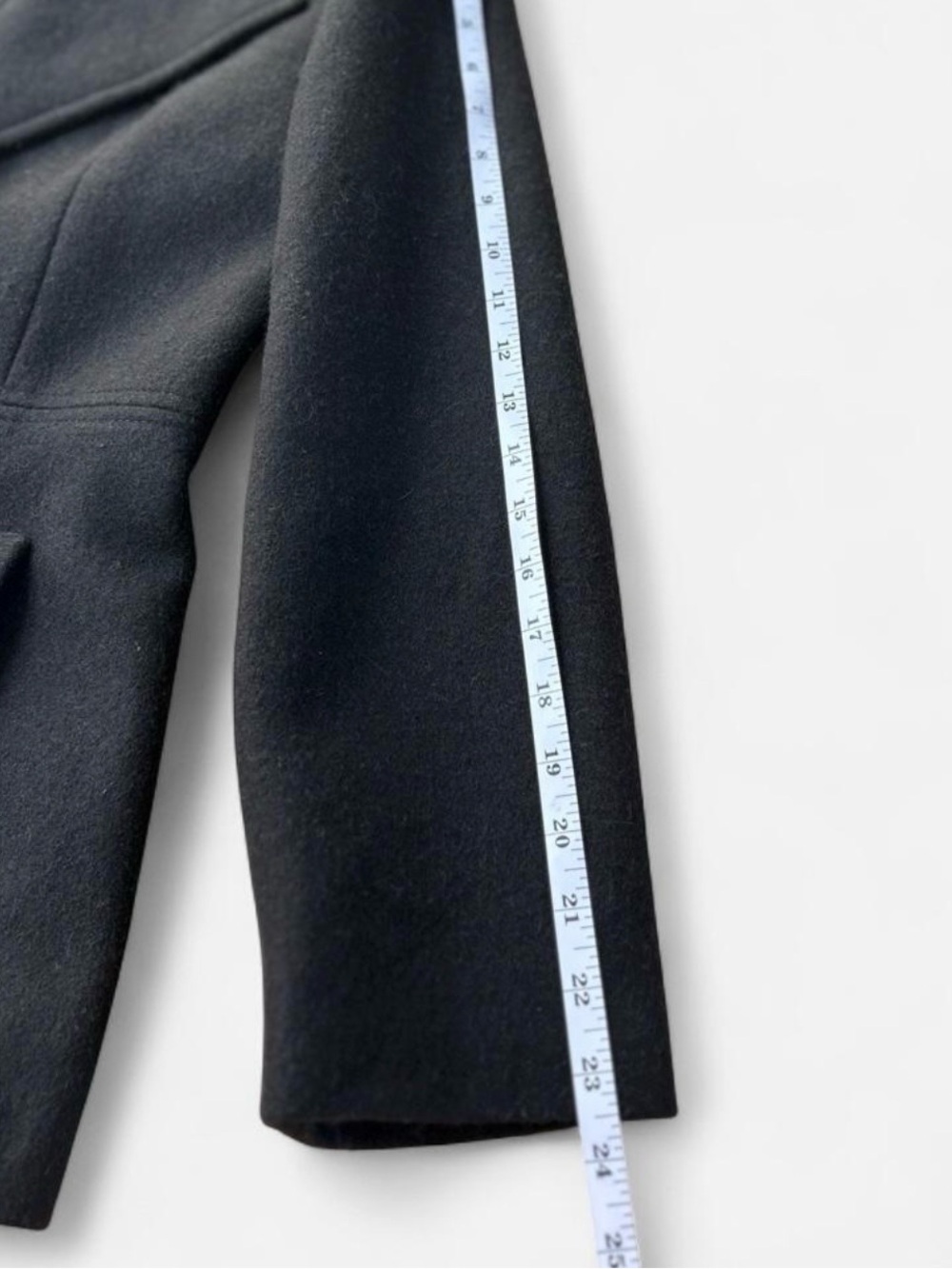 Y2K Black Peacoat Wool Double Breasted Black Vtg Classic Blazer Blair Waldrof M - Picture 9 of 9